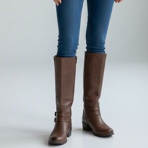 Bussola Trapani Knee High Riding Boots EU 39 8.5 brown Leather